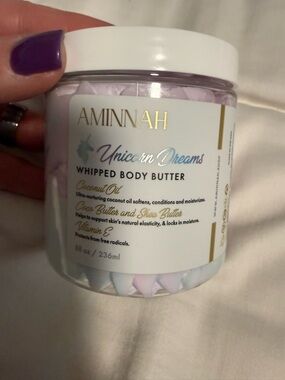 AMINNAH Unicorn Dreams Whipped Body Butter - Pastel Pink & Blue